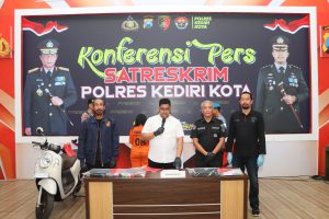 Polres Kediri Kota Amankan Residivis Pencuri di Kamar Kos yang Sempat Viral