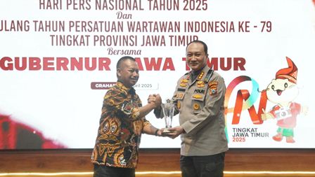 Malam Puncak Hari Pers Nasional, Kapolresta Malang Kota Raih “Rastra Sewakottama Award 2025”